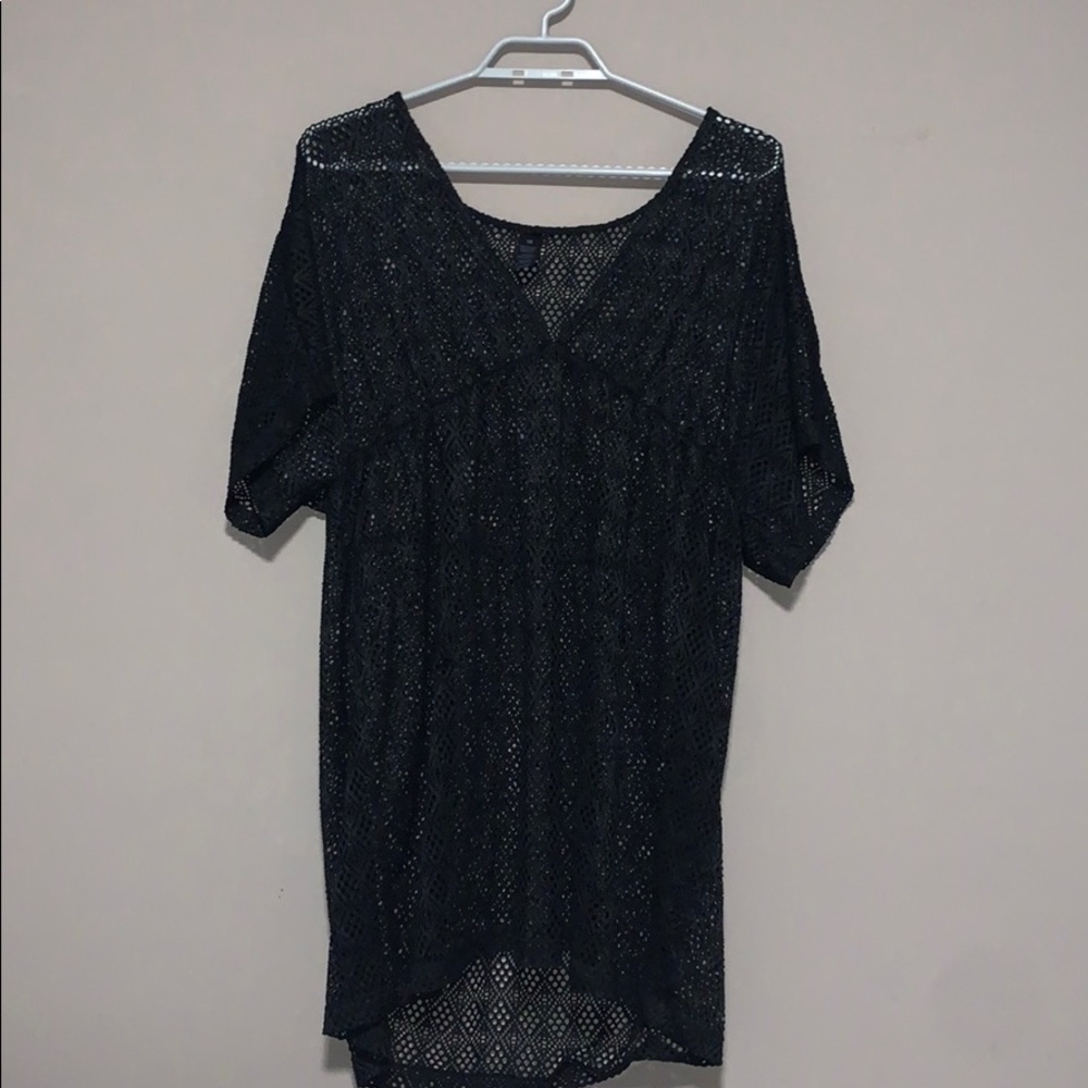 Beach cover up. Black 1X